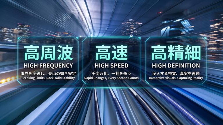 究極のパフォーマンスを掌握し、未来のビジョンへ接続：高周波、高速、高解像度のパーフェクトソリューショ