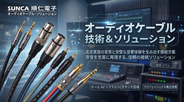 【技術コラム】オーディオケーブル専門解説：高忠実度な音質と完璧な音響体験を生み出す重要な接続ソリューション