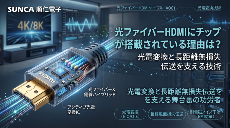 光ファイバーHDMIケーブル（AOC）に「チップ」が搭載されている理由は？