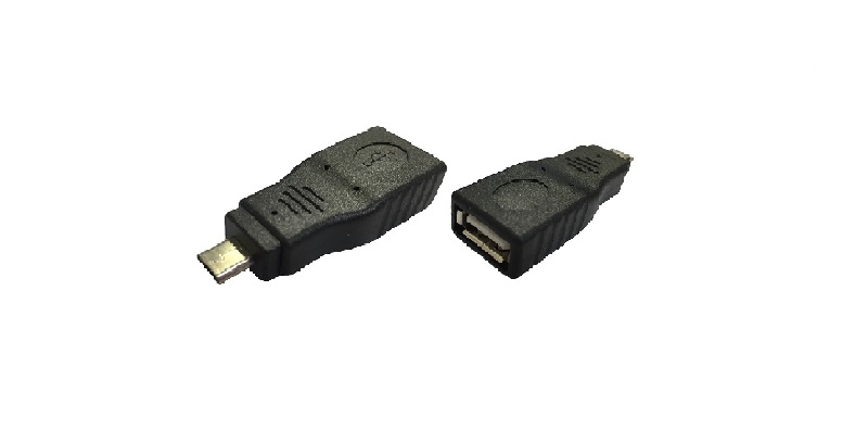 USB Aメス – Mini USB Aオス アダプタ