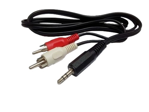 RCA ケーブル (音源 3.5mm プラグ – 2 x RCA オス)