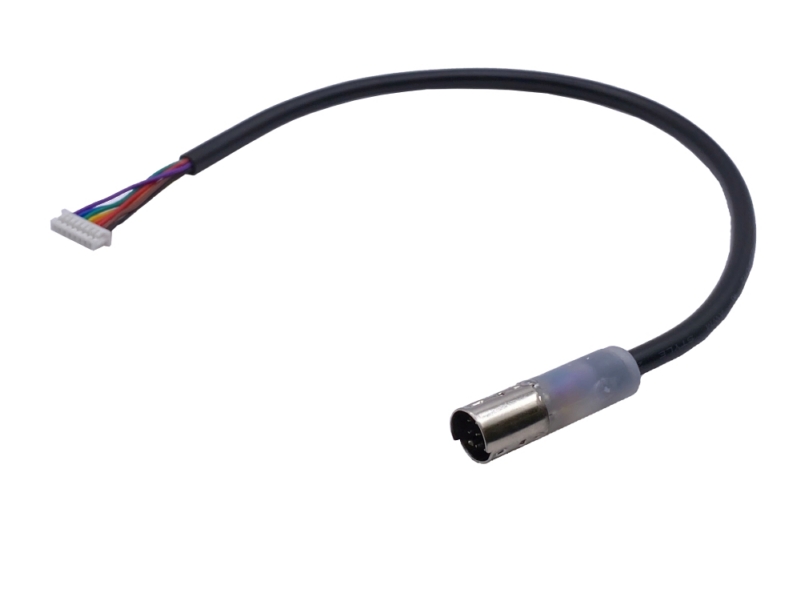 Mini DIN 8 ピンオス – MX1.25 8 ピン ケーブル