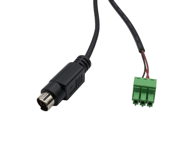 Mini DIN 8 ピンオス – 3.81mm Pitch 3 ピンターミナルブロック ケーブル