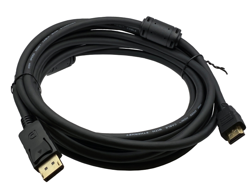 DisplayPort ケーブル (DisplayPort オス – HDMI オス)