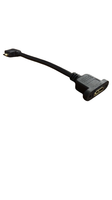 HDMI AF（ナット付）to HDMI TYPE D 90度