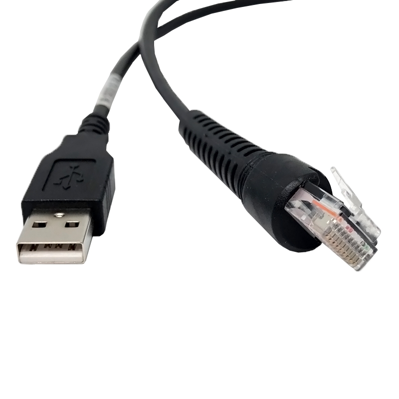 USB ケーブル A オス – RJ50 10P10C プラグ