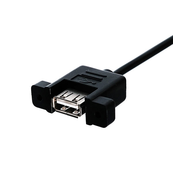 USB ケーブル A オス – A メス デュアルスクリューロック