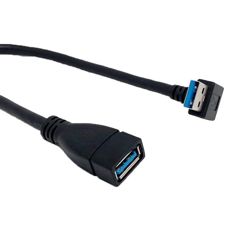 USB 3.0 ケーブル 90度A オス – Aメス
