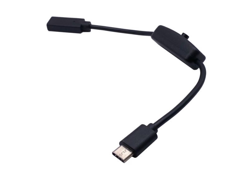 USB 2.0 Type C ケーブル 電源スイッチ付き