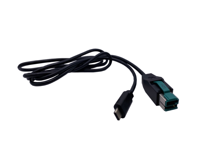 12V Powered USB コネクタ to USB 3.0 Type C ケーブル